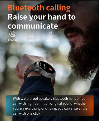 Nuovo Smartwatch T-REX3 Ultra con Batteria da 1100mAh, Impermeabile 10ATM, GPS, Bussola, Torcia, Display AMOLED HD da 1.7'', Chiamate, Orologio Sportivo Intelligente per Uomo