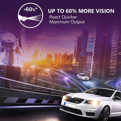 Philips HB3 9005 12V 65W P20d VisionPlus 3250K Luce intensa Fino al 60% Visione Alogena Lampade per auto originali Faro 9005VPS2