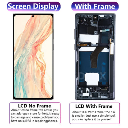 UE 6.78 ''Nuovo Display AMOLED Per Samsung Galaxy S22 Ultra 5G LCD S908 S908B S908U Con Telaio Touch Screen Digitizer sostituzione