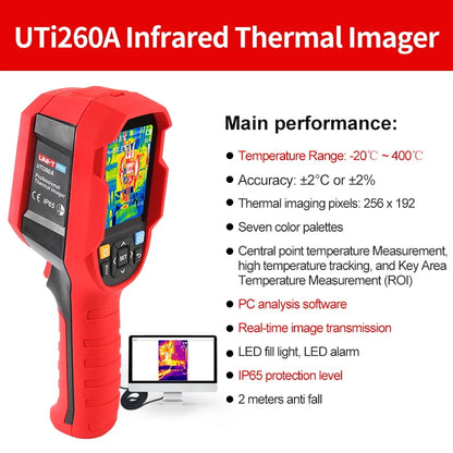 UNI-T UTI260B UTI260A Termocamera 256X192 Pixel Termocamera UTI260B + Circuito PCB Test tubi di riscaldamento a pavimento