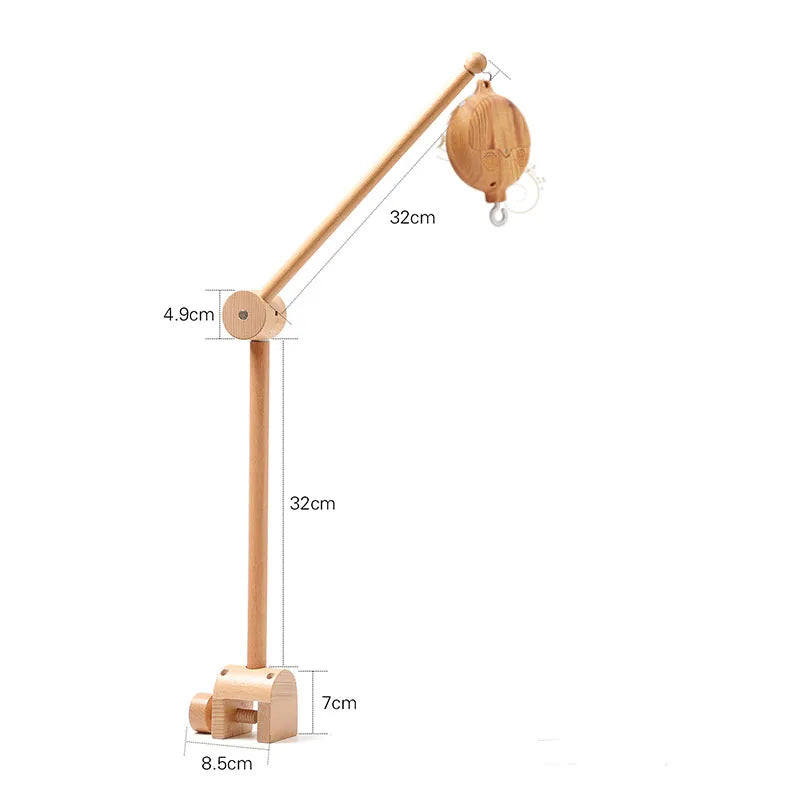 Carillon girevole per neonati Culla Imitazione Colore legno Appeso Sonaglio Bambino Lenitivo Giocattoli musicali 0-12 mesi Regalo per bambini
