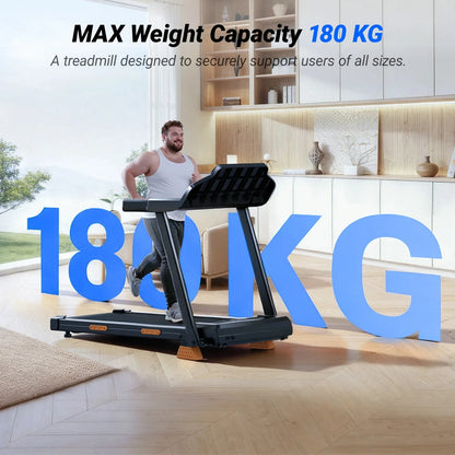 LONTEK SF20 Tapis roulant pieghevole con tre schermi più ampi e supporto, inclinazione del 15% e velocità massima di 12 km/h, 12 programmi preimpostati, capacità di carico di 180 kg