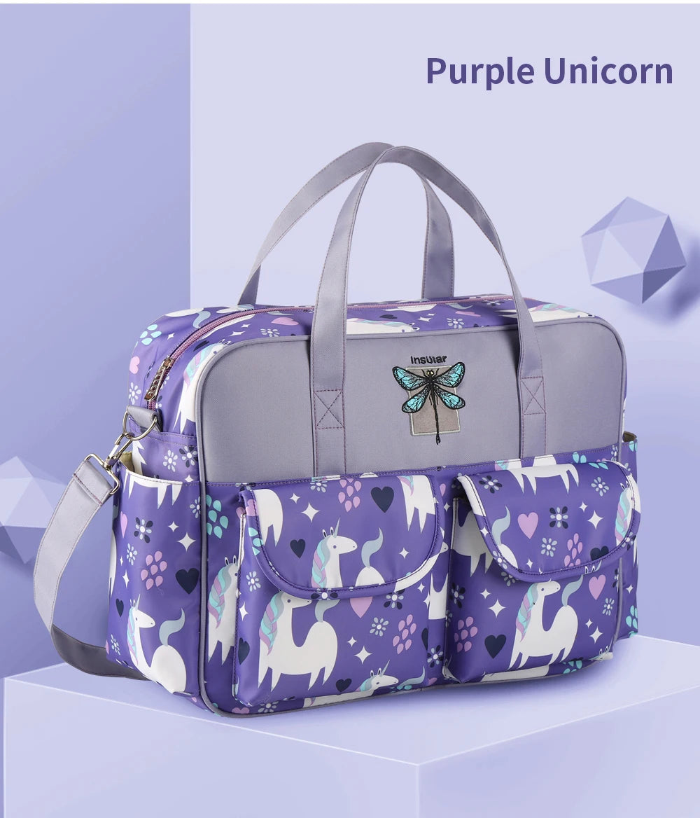 Borsa per pannolini impermeabile di nuovo stile borsa da viaggio Messenger di grande capacità borse multifunzionali per passeggino madre maternità
