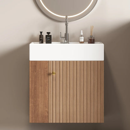 Mobile bagno sospeso con lavabo 55 × 31 × 66,5 cm e vani laterali