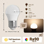 Lampadina LED G45 a spettro completo con attacco E14 E27, indice di resa cromatica CRI90, protezione per gli occhi, lampadina decorativa per illuminazione ambientale interna