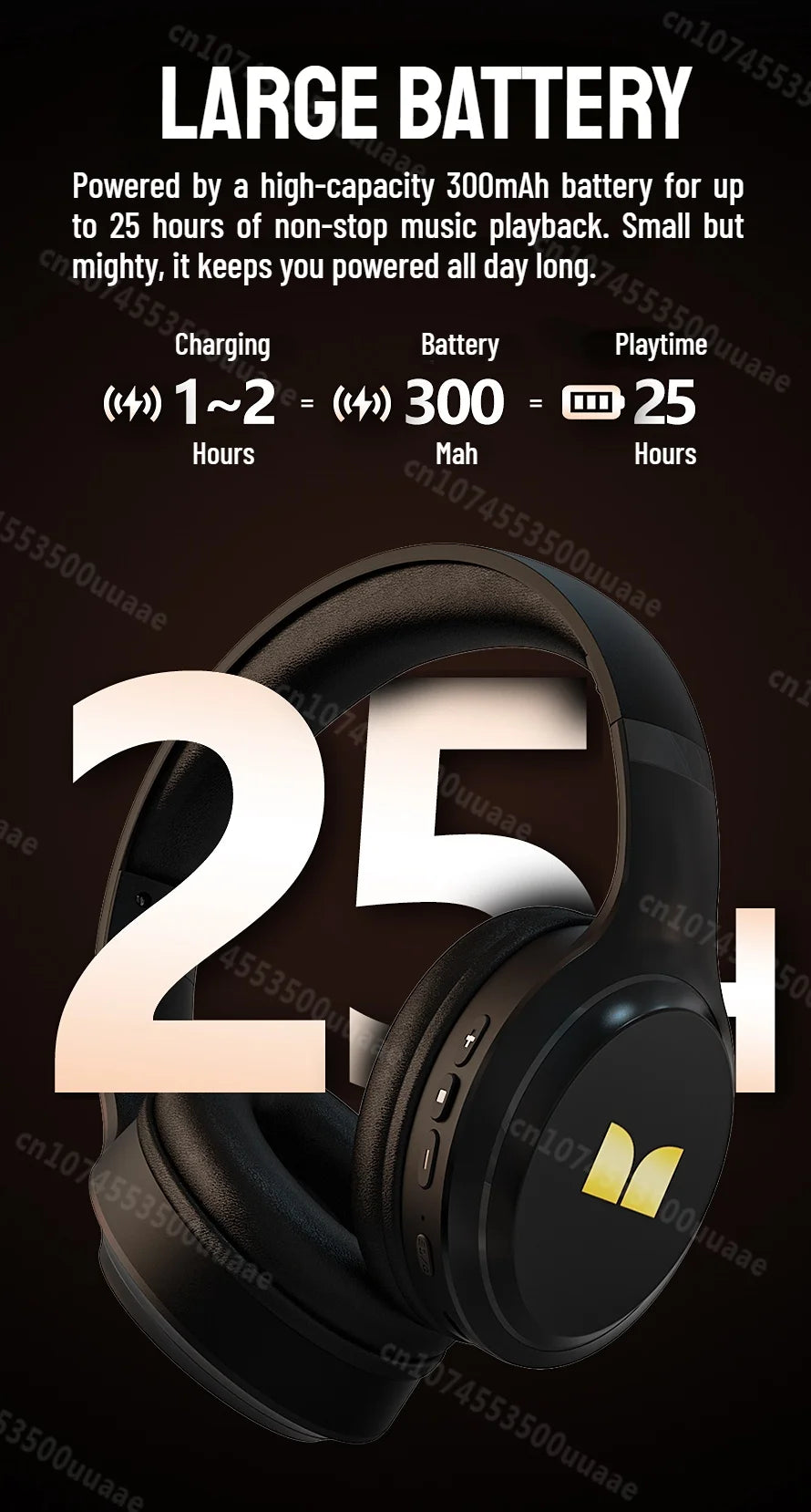 Cuffie Bluetooth 6.0 Monster N21 con Doppia Modalità EQ, Auricolari Stereo Immersivi, Pieghevoli Over-Ear, con Microfono, Cablate/Wireless