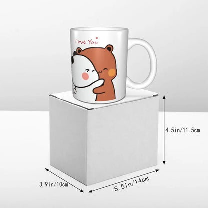 Tazze personalizzate per coppia Bubu Dudu Panda e Brownie Bear Tazza da caffè per tè al latte in ceramica fai-da-te