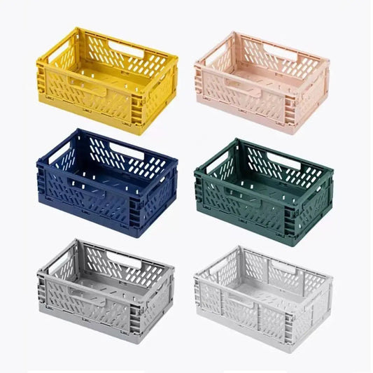 Cassa portaoggetti pieghevole pieghevole Cestini portaoggetti impilabili INS S/M/L Cancelleria in plastica Porta cosmetici Forniture per l'aula