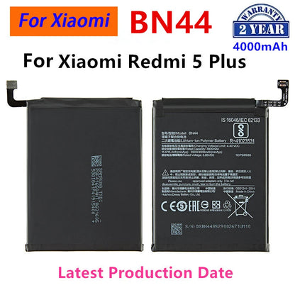 100% batteria originale BN44 4000mAh per Xiaomi Redmi 5 Plus BN44 batterie di ricambio per telefono di alta qualità + strumenti