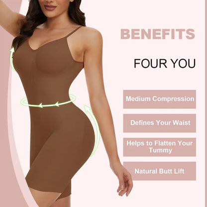 Nuovo Body Modellante a Vita Bassa da Donna in Rete, con Effetto Solleva Glutei, Liscio, Senza Schienale, Modellante Corpo, Contorno Snellente e Corsetto Pancia Piatta