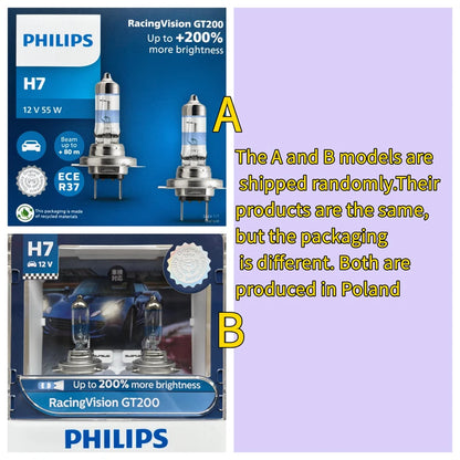 Philips H7 H4 12V 55W Faro alogeno Fino al 150% 200% Altro luminosità Lampadine originali per auto