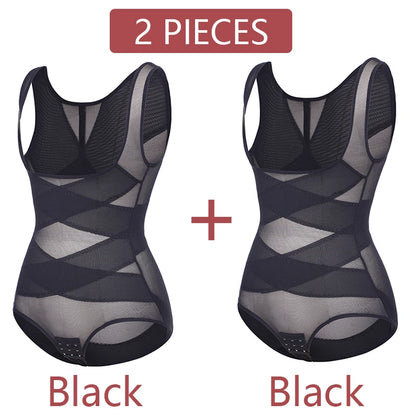 Perizoma in rete Body Shapewear Donna Nuovo Shaper per tutto il corpo Vita sottile Tummy Control Intimo Pancia piatta Corsetto sottoseno