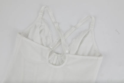 Body modellante in pizzo da donna con ferretto, controllo della pancia, modellante per tutto il corpo, corsetto con scollo a V, top, tuta, slip, lingerie, abbigliamento sexy