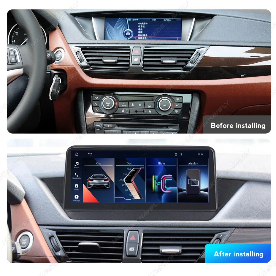 Sistema intelligente per auto con Linux, CarPlay wireless e schermo touchscreen QLED da 10,25", compatibile con BMW X1 E84 (2009-2015), Android Auto, navigazione GPS, lettore multimediale per auto, autoradio, Bluetooth e Wi-F