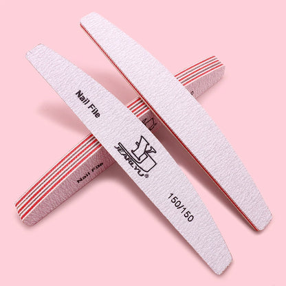 5 pz/lotto lima per unghie Mix Color Limas 80/100/150/180/240 grana professionale carta vetrata rimozione cuticole Buffer File Set di strumenti per Manicure