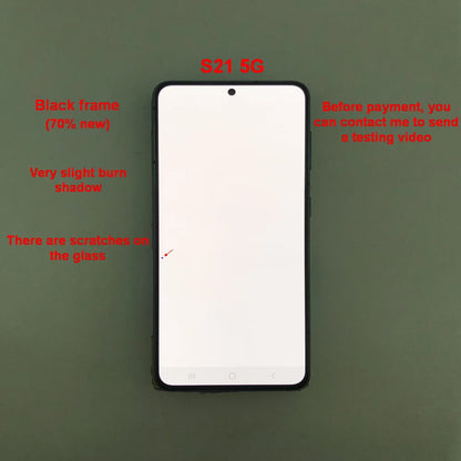 Display LCD Super AMOLED per Samsung S21 5G G990F G991F G991U G991B/DS, Schermo Touch Digitizer 6.2'' con Difetti, Ricambio Schermo