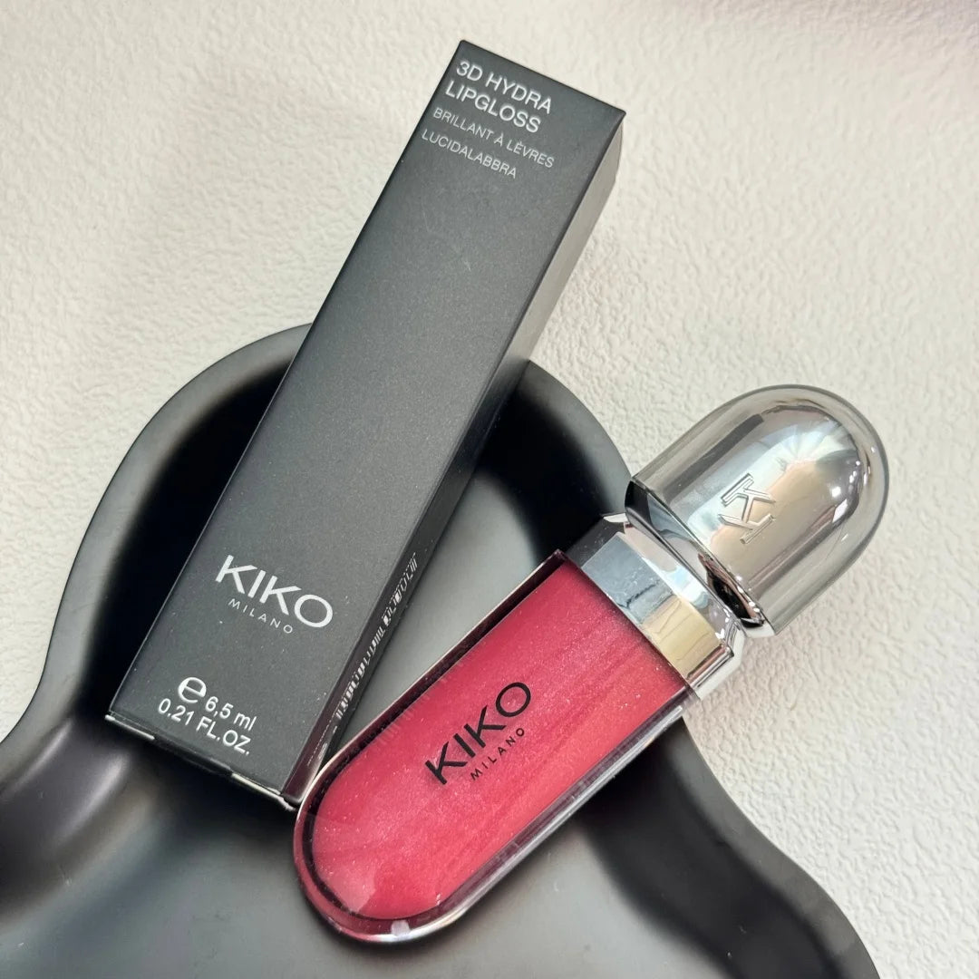 Kiko Milano Lucidalabbra 3D Hydra, smalto labbra idratante, effetto specchio con glitter, volumizzante, non appiccicoso, impermeabile, trucco labbra naturale
