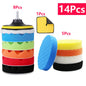 Kit di 5-39 Pezzi di Tamponi in Spugna per Lucidatura Auto, Tamponi in Schiuma da 3/4/5/6/7 Pollici per Lucidatrice, Tamponi per Ceratura Auto, Rimuove Graffi