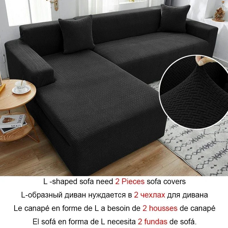 Copridivano ad angolo a forma di L in tessuto jacquard scozzese Copridivano elasticizzato Copridivano moderno per la casa Divano Chaise Lounge per soggiorno