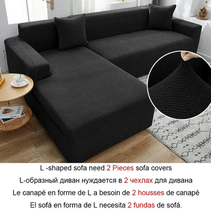 Copridivano ad angolo a forma di L in tessuto jacquard scozzese Copridivano elasticizzato Copridivano moderno per la casa Divano Chaise Lounge per soggiorno