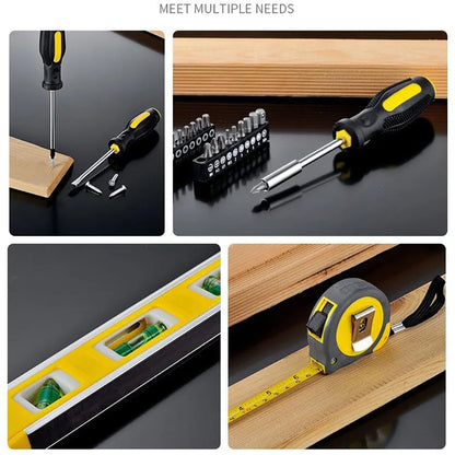 Set di 108 Utensili Manuali per Riparazioni Auto e Casa, Kit con Chiavi a Bussola, Chiavi a Cricchetto, Cacciaviti, Strumenti Portatili per Fai-da-Te con Valigetta