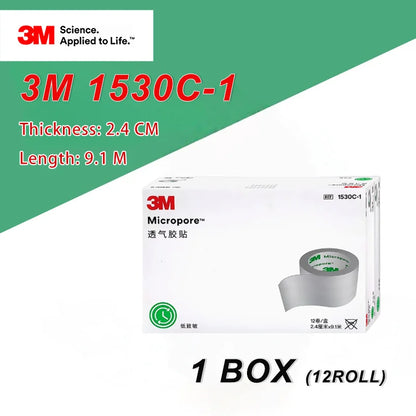 Nastro chirurgico microporoso originale 3M 1530 Nastro ipoallergenico ad adesione delicata bianca altamente traspirante
