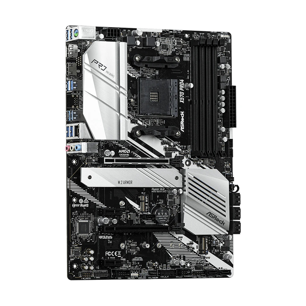 Scheda Madre Gaming ASRock X570 PRO4 Socket AM4 PCIe 4.0 M.2 USB3.2 Supporto Ryzen 7 5800X 5600X 3700X DDR4 ATX