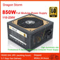 Full Modular ATX 850W 80Plus Gold 20 + 4Pin 12V Professional E-Sports Video Game Computer PSU per PC Desktop Power Supply