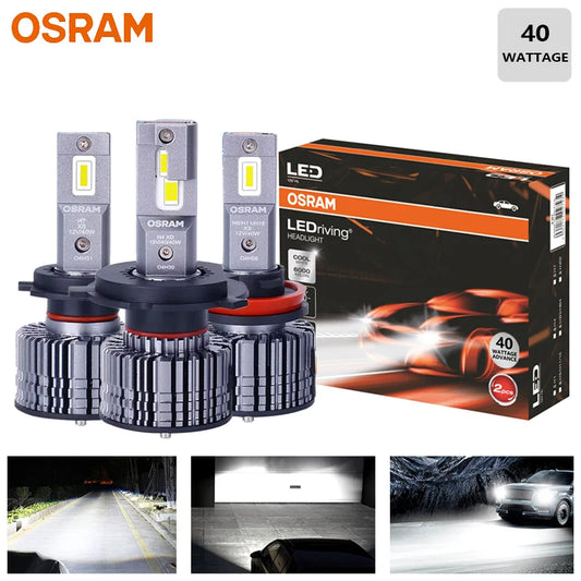 OSRAM H4 H7 H11 LED XLZ-40W Faro per auto H8 H16 HB3 HB4 9005 9006 9012 LEDriving Super Bright 6000K LED bianco Auto Upgarde Lampade