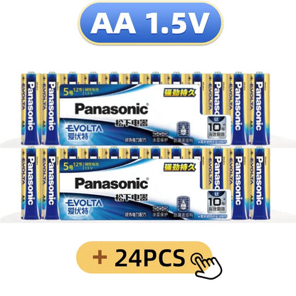 Batterie alcaline Panasonic AA 1,5 V, confezione da 12 pezzi, adatte per fotocamere digitali, torce elettriche, lettori CD, mouse wireless, ecc.