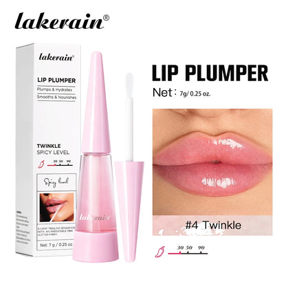 Lakerain Lip Plumper Idratazione profonda Nutrimento a lunga durata Lucentezza lucida Finitura voluminosa Liquido idratante per labbra