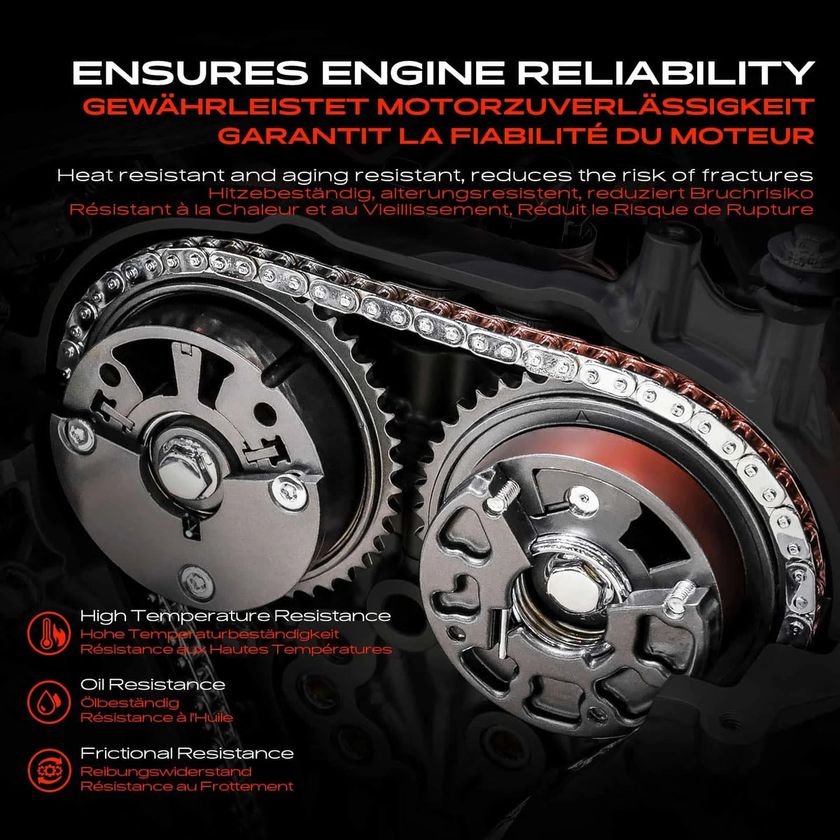 Frankberg 1x timing chain set timing chain for Daihatsu Copen Extol Materia Sirion YRV Terios Toyota Yaris 135230J010 1352123020