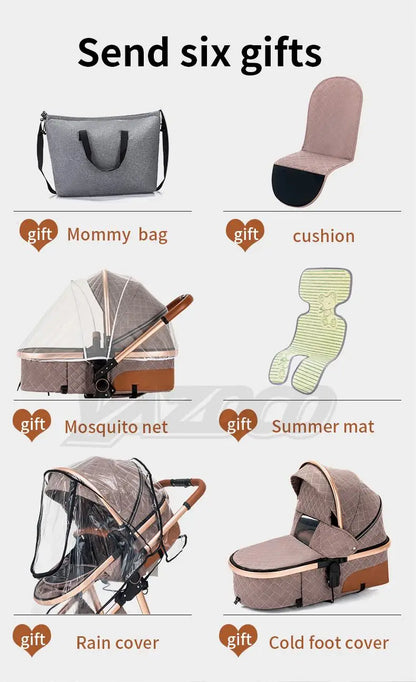 Passeggino 3 in 1 Passeggino multifunzionale Facile da viaggio pieghevole Seggiolino di sicurezza per carrozzina portatile Standard UE Spedizione gratuita