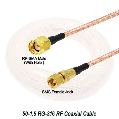 Linea di collegamento SMA a SMC Interfaccia RF SMC Spina maschio SMA a prolunga jack femmina SMC Cavo coassiale adattatore RF 50-1,5 RG-316