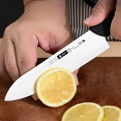 Set di coltelli in ceramica da 3 pezzi, coltelli da chef ultra affilati con fodere protettive, lama antiaderente per cucinare, affettare, utensili da cucina