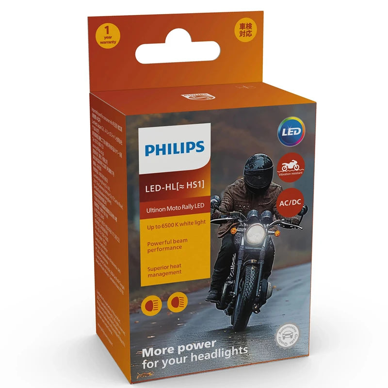 Philips HS1 Faro LED Motore 6500K Lampada Bianca LED Luminoso Moto Fascio Alto Basso 12V PX43t Moto Lampadina 11636UMRX1
