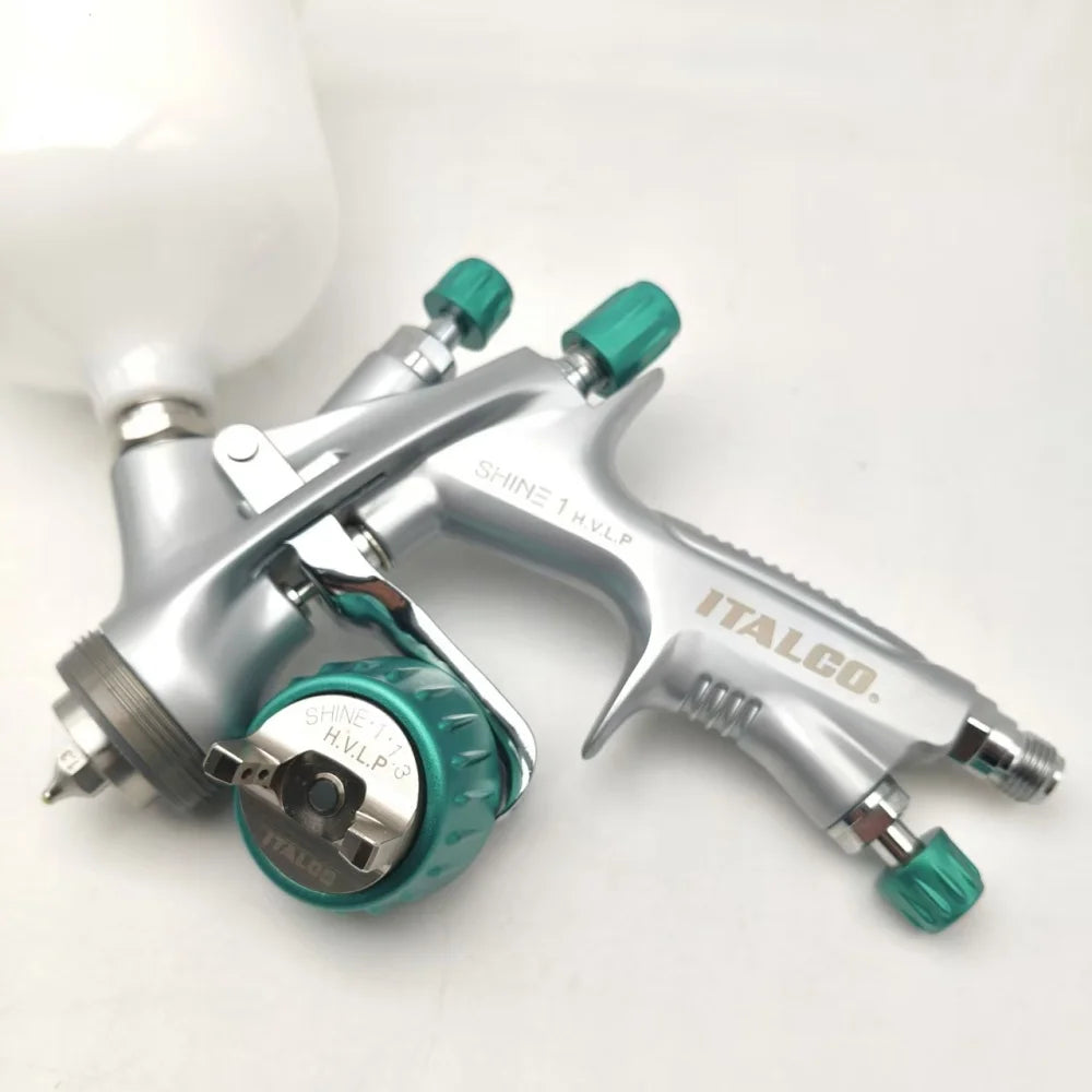 Pistola a spruzzo per vernice originale HVLP SHINE 1 Vernice a base d'acqua 1,3 mm ITALCO Pistole per vernice spray di alta qualità per aerografo per automobili