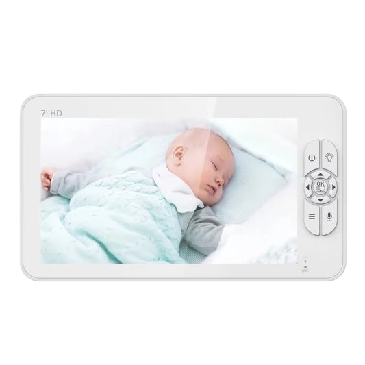 SM70V2 Baby monitor video a schermo diviso HD 1080P senza WiFi, monitor per fotocamera per bambini, a prova di hacking, zoom remoto/pan/inclinazione, batteria da 4000 mAh