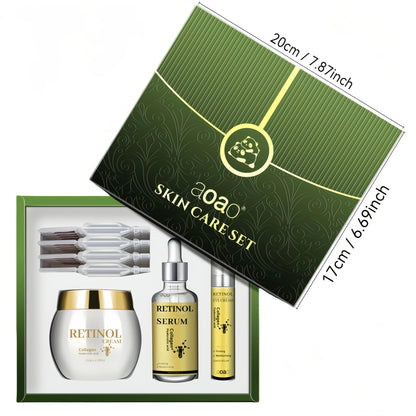 23pc Retinol Essence Cream Hydrating Set & Collagen Moisturizer For Refreshing Hydration - The Perfect Christmas Gift Anti-wrinkle Skincare Make Skin Younger Looking.