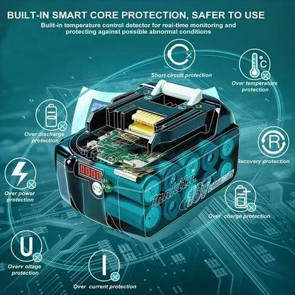 Batteria originale Makita 18V, 5Ah/6Ah, agli ioni di litio, per Makita BL1830, BL1815, BL1860, BL1840. Batteria di ricambio per utensili elettrici Makita.