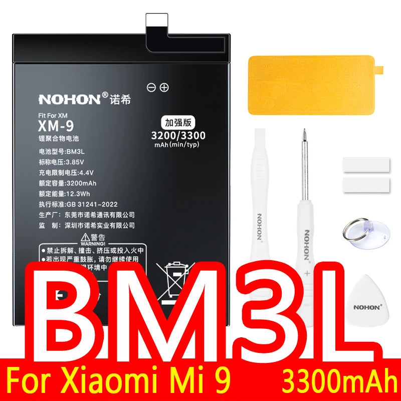 NOHON Batteria Per Xiaomi Mi 10 9 8 11T Pro 10T 11 Lite 12 12S 12X 13 6 5 MAX MIX 4 3 2 2S BM4R BM53 BM55 BM58 BM59 BP42 Batteria
