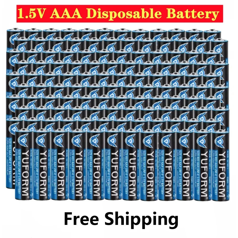 NUOVA batteria a secco usa e getta AAA da 1,5 V per giocattolo leggero a LED fotocamera Mp3 flash rasoio lettore CD tastiera mouse wireless
