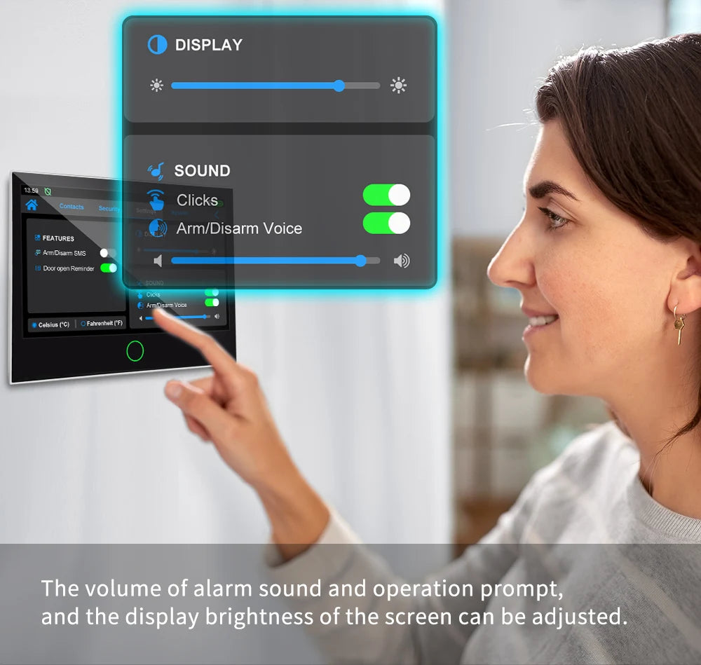 Sistema di Allarme ES Delivery Kerui con Schermo Touch da 7 Pollici, 4G+WiFi, Allarme Domestico ASK/FSK 433MHZ, Antifurto Compatibile con Tuya G70
