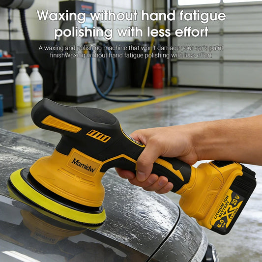 Mamidw Lucidatrice per Auto Wireless a 8 Velocità Regolabili, Schermo LCD, Macchina Lucidatrice al Litio con Lunga Durata della Batteria per Rimozione Graffi e Lucidatura Veicoli, Compatibile con Batteria DEWALT 20V PIN