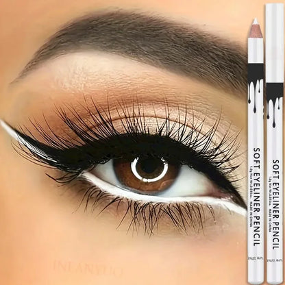 1/12 pezzi Eyeliner Bianco per Trucco Occhi, Lunga Durata, Facile da Applicare, Illuminante per Occhi, Impermeabile, Matite Eyeliner alla Moda, Strumenti per il Trucco degli Occhi