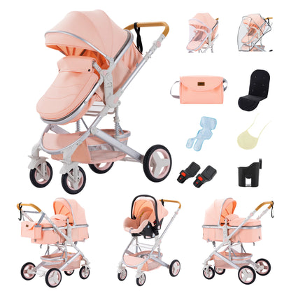 Passeggino 3 in 1 Passeggino multifunzionale Facile da viaggio pieghevole Seggiolino di sicurezza per carrozzina portatile Standard UE Spedizione gratuita