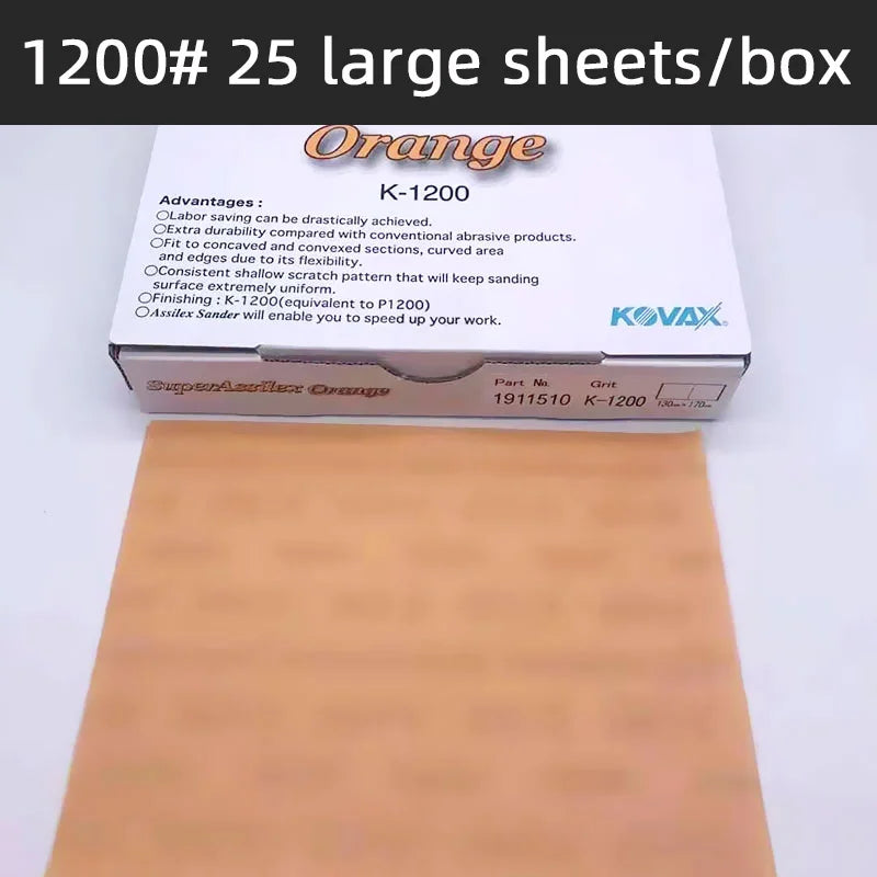 KOVAX Macchina per carta vetrata pneumatica giapponese originale rettangolare 70MM 100MM Carta vetrata per lucidatura con finitura per auto per lavori di bellezza