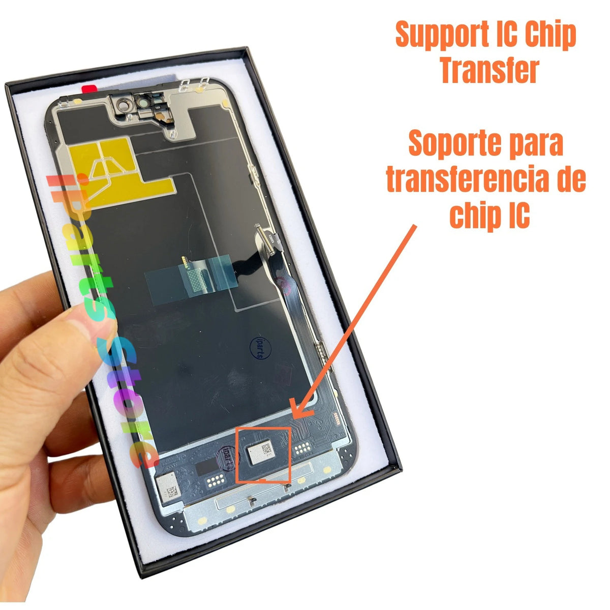 Schermo OLED LCD di ricambio iParts per iPhone 14 Plus Pro Max, supporto 120Hz, IC rimovibile, parti 3D Touch DD