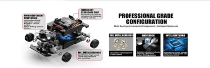 MJX HYPER GO Nuovo Prodotto 43308 Auto Telecomandata 1/43 Auto da Rally per Interni ed Esterni, Drift ad Alta Velocità, Trazione Integrale