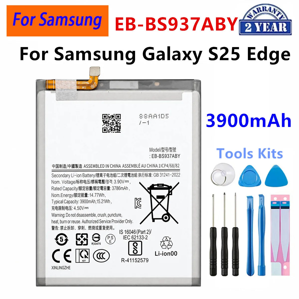 Batteria EB-BS901ABY EB-BS937ABY EB-BS721ABY EB-BS948ABY per Samsung Galaxy S22 S23 S24 S25 S26 Plus Ultra S24 FE S25 Edge